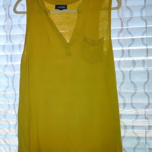 Modcloth Yellow Casual Tank Top